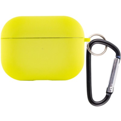 Силіконовий футляр з мікрофіброю для навушників Airpods Pro Жовтий / Bright Yellow Силіконовий футляр з мікрофіброю для навушників Airpods Pro Жовтий / Bright Yellow