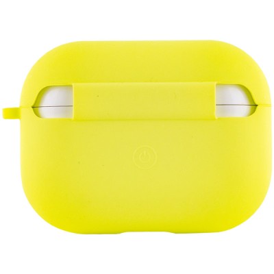 Силіконовий футляр з мікрофіброю для навушників Airpods Pro Жовтий / Bright Yellow Силіконовий футляр з мікрофіброю для навушників Airpods Pro Жовтий / Bright Yellow