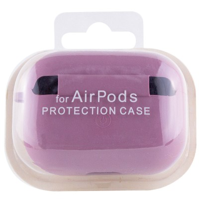 Силіконовий футляр з мікрофіброю для навушників Airpods Pro Ліловий / Lilac Pride