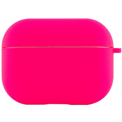 Силіконовий футляр з мікрофіброю для навушників Airpods Pro Рожевий / Barbie pink Силіконовий футляр з мікрофіброю для навушників Airpods Pro Рожевий / Barbie pink