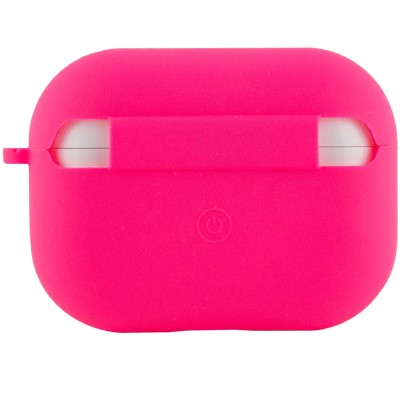 Силіконовий футляр з мікрофіброю для навушників Airpods Pro Рожевий / Barbie pink Силіконовий футляр з мікрофіброю для навушників Airpods Pro Рожевий / Barbie pink