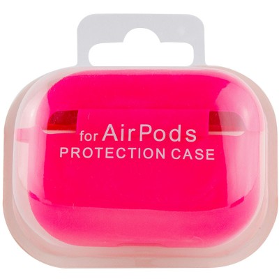 Силіконовий футляр з мікрофіброю для навушників Airpods Pro Рожевий / Barbie pink Силіконовий футляр з мікрофіброю для навушників Airpods Pro Рожевий / Barbie pink