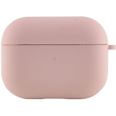 Силіконовий футляр з мікрофіброю для навушників Airpods Pro Рожевий / Pink Sand Силіконовий футляр з мікрофіброю для навушників Airpods Pro Рожевий / Pink Sand