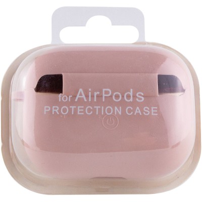 Силіконовий футляр з мікрофіброю для навушників Airpods Pro Рожевий / Pink Sand Силіконовий футляр з мікрофіброю для навушників Airpods Pro Рожевий / Pink Sand