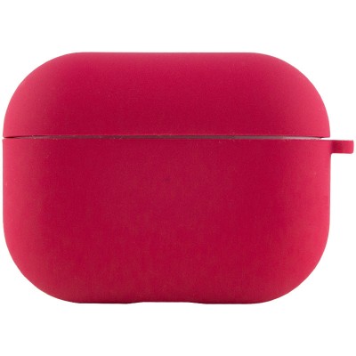 Силіконовий футляр з мікрофіброю для навушників Airpods Pro Червоний / Rose Red Силіконовий футляр з мікрофіброю для навушників Airpods Pro Червоний / Rose Red