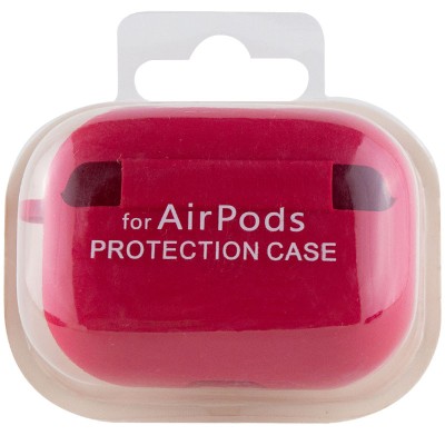 Силіконовий футляр з мікрофіброю для навушників Airpods Pro Червоний / Rose Red Силіконовий футляр з мікрофіброю для навушників Airpods Pro Червоний / Rose Red