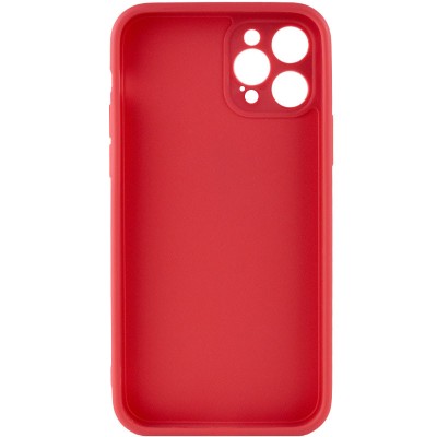 Силіконовий чохол Candy Full Camera для Apple iPhone 12 Pro Max (6.7") Червоний / Camellia