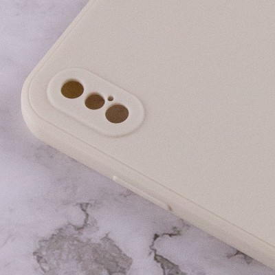 Силіконовий чохол Candy Full Camera для Apple iPhone XS Max (6.5") Бежевий / Antigue White
