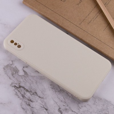 Силіконовий чохол Candy Full Camera для Apple iPhone XS Max (6.5") Бежевий / Antigue White