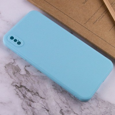 Силіконовий чохол Candy Full Camera для Apple iPhone XS Max (6.5") Бірюзовий / Turquoise