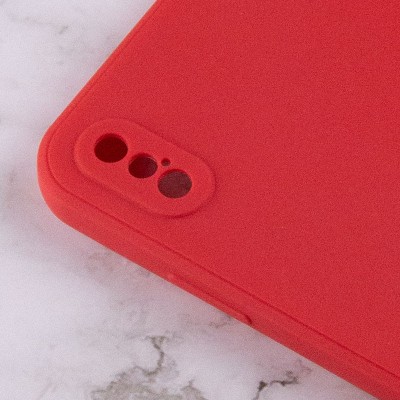 Силіконовий чохол Candy Full Camera для Apple iPhone XS Max (6.5") Червоний / Camellia Силіконовий чохол Candy Full Camera для Apple iPhone XS Max (6.5") Червоний / Camellia