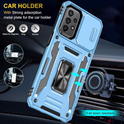 Ударостійкий чохол Camshield Army Ring для Samsung Galaxy A13 4G / A04s Блакитний / Light Blue