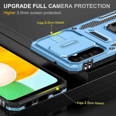 Ударостійкий чохол Camshield Army Ring для Samsung Galaxy A13 4G / A04s Блакитний / Light Blue