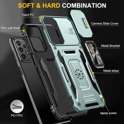 Ударостійкий чохол Camshield Army Ring для Samsung Galaxy A13 4G / A04s Зелений / Light Green Ударостійкий чохол Camshield Army Ring для Samsung Galaxy A13 4G / A04s Зелений / Light Green