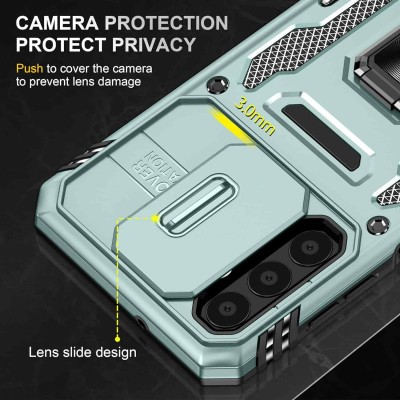 Ударостійкий чохол Camshield Army Ring для Samsung Galaxy A13 4G / A04s Зелений / Light Green Ударостійкий чохол Camshield Army Ring для Samsung Galaxy A13 4G / A04s Зелений / Light Green