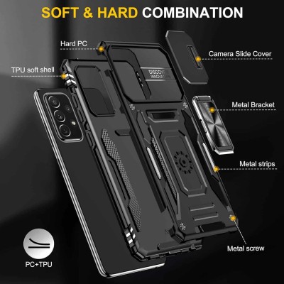 Ударостійкий чохол Camshield Army Ring для Samsung Galaxy A53 5G Чорний / Black