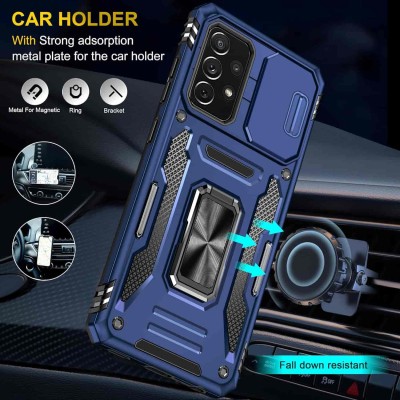 Ударостійкий чохол Camshield Army Ring для Samsung Galaxy A73 5G Синій / Navy