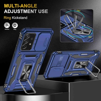 Ударостійкий чохол Camshield Army Ring для Samsung Galaxy A73 5G Синій / Navy