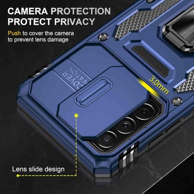 Ударостійкий чохол Camshield Army Ring для Samsung Galaxy A73 5G Синій / Navy