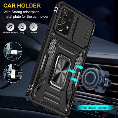 Ударостійкий чохол Camshield Army Ring для Samsung Galaxy A73 5G Чорний / Black