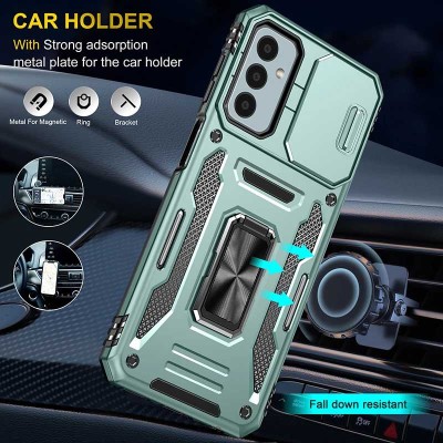 Ударостійкий чохол Camshield Army Ring для Samsung Galaxy M23 5G / M13 4G Зелений / Light Green