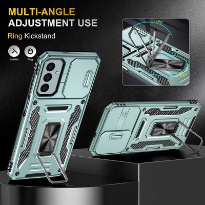 Ударостійкий чохол Camshield Army Ring для Samsung Galaxy M23 5G / M13 4G Зелений / Light Green
