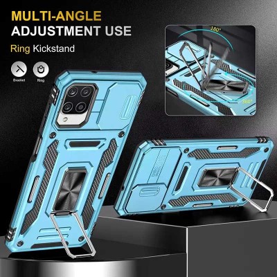Ударостійкий чохол Camshield Army Ring для Samsung Galaxy M53 5G Блакитний / Light Blue