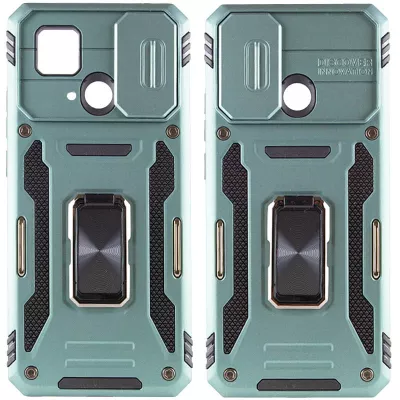 Ударостійкий чохол Camshield Army Ring для Xiaomi Redmi 10C Зелений / Light Green