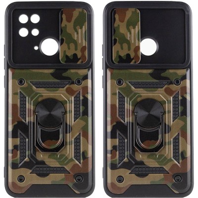 Ударостійкий чохол Camshield Serge Ring Camo для Xiaomi Redmi 10C Коричневий / Army Brown