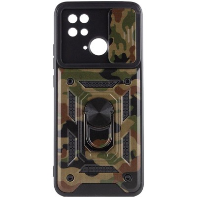 Ударостійкий чохол Camshield Serge Ring Camo для Xiaomi Redmi 10C Коричневий / Army Brown