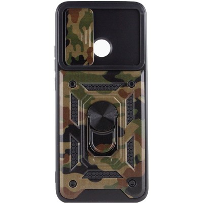 Ударостійкий чохол Camshield Serge Ring Camo для Xiaomi Redmi 10C Коричневий / Army Brown