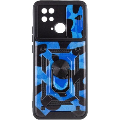 Ударостійкий чохол Camshield Serge Ring Camo для Xiaomi Redmi 10C Синій / Army Blue