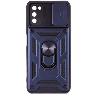 Ударостійкий чохол Camshield Serge Ring для Samsung Galaxy A03s Синій