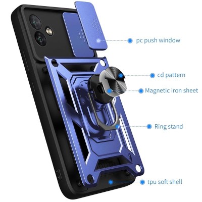 Ударостійкий чохол Camshield Serge Ring для Samsung Galaxy A04 Синій Ударостійкий чохол Camshield Serge Ring для Samsung Galaxy A04 Синій