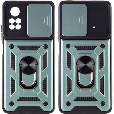 Ударостійкий чохол Camshield Serge Ring для Xiaomi Poco X4 Pro 5G Зелений