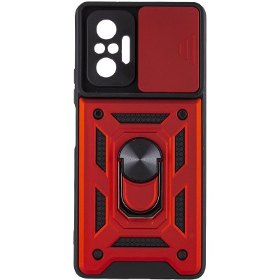 Ударостійкий чохол Camshield Serge Ring для Xiaomi Redmi Note 10 Pro / 10 Pro Max Червоний