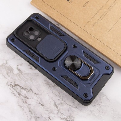 Ударостійкий чохол Camshield Serge Ring для Xiaomi Redmi Note 9s / Note 9 Pro / 9 Pro Max Синій