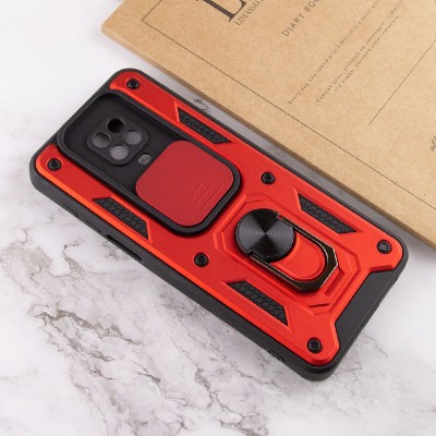 Ударостійкий чохол Camshield Serge Ring для Xiaomi Redmi Note 9s / Note 9 Pro / 9 Pro Max Червоний
