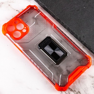 Ударостійкий чохол Transformer CrystalRing для Apple iPhone 12 Pro (6.1") Червоний
