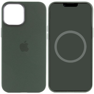 Чохол Silicone case (AAA) full with Magsafe and Animation для Apple iPhone 12 Pro Max (6.7") Зелений / Cyprus Green