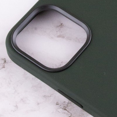 Чохол Silicone case (AAA) full with Magsafe and Animation для Apple iPhone 12 Pro Max (6.7") Зелений / Cyprus Green