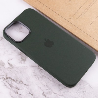 Чохол Silicone case (AAA) full with Magsafe and Animation для Apple iPhone 12 Pro Max (6.7") Зелений / Cyprus Green