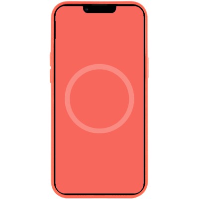 Чохол Silicone case (AAA) full with Magsafe and Animation для Apple iPhone 12 Pro Max (6.7") Помаранчевий / Pink citrus