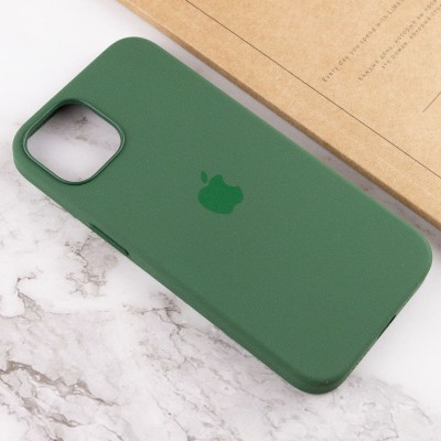 Чохол Silicone case (AAA) full with Magsafe and Animation для Apple iPhone 13 (6.1") Зелений / Clover
