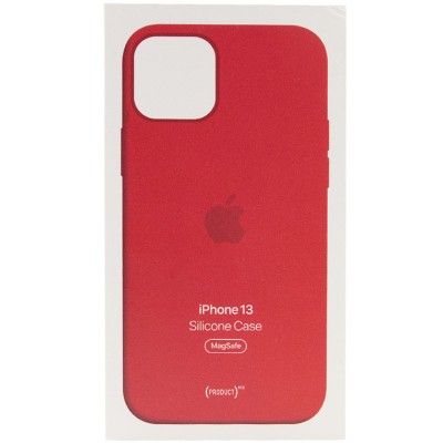 Чохол Silicone case (AAA) full with Magsafe and Animation для Apple iPhone 13 (6.1") Червоний / Red