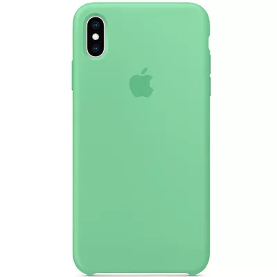 Чохол Silicone case (AAA) для Apple iPhone XS Max (6.5") Зелений / Spearmint