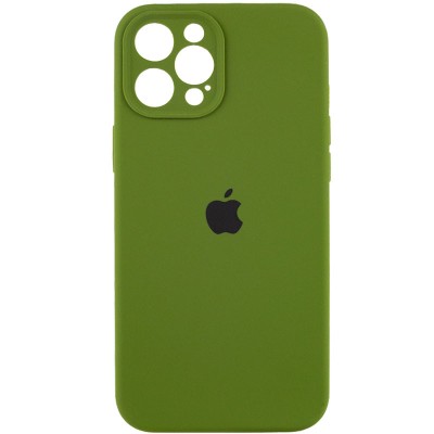 Чохол Silicone Case Full Camera Protective (AA) для Apple iPhone 12 Pro (6.1") Зелений / Dark Olive Чохол Silicone Case Full Camera Protective (AA) для Apple iPhone 12 Pro (6.1") Зелений / Dark Olive