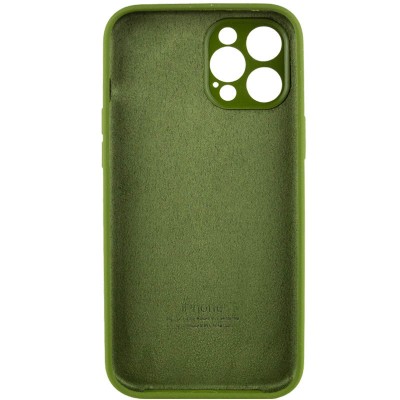 Чохол Silicone Case Full Camera Protective (AA) для Apple iPhone 12 Pro (6.1") Зелений / Dark Olive Чохол Silicone Case Full Camera Protective (AA) для Apple iPhone 12 Pro (6.1") Зелений / Dark Olive
