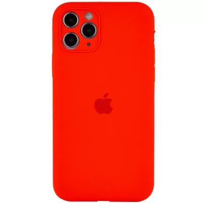 Чохол Silicone Case Full Camera Protective (AA) для Apple iPhone 12 Pro (6.1") Червоний / Red