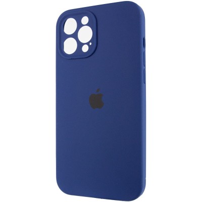 Чохол Silicone Case Full Camera Protective (AA) для Apple iPhone 12 Pro Max (6.7") Синій / Deep navy